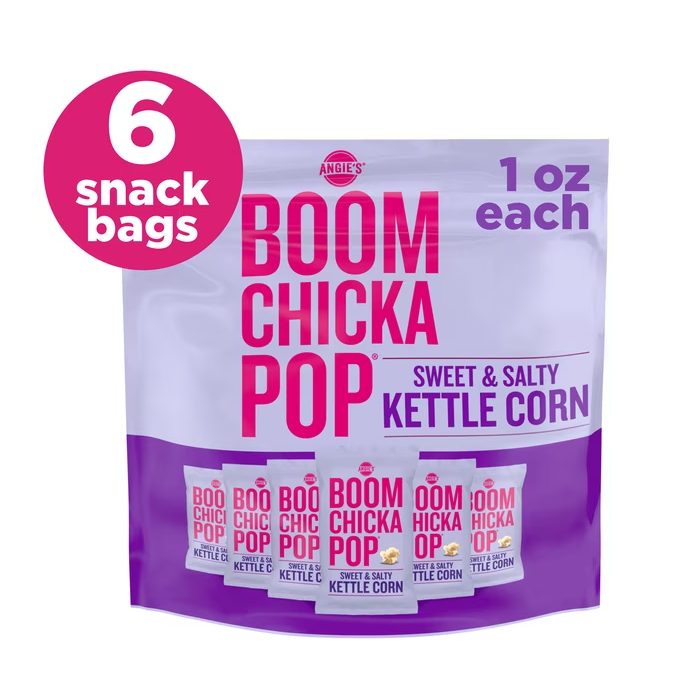 Angie's BOOMCHICKAPOP Sweet & Salty Kettle Corn, Halloween Snacks, 1 oz. (6 Count)