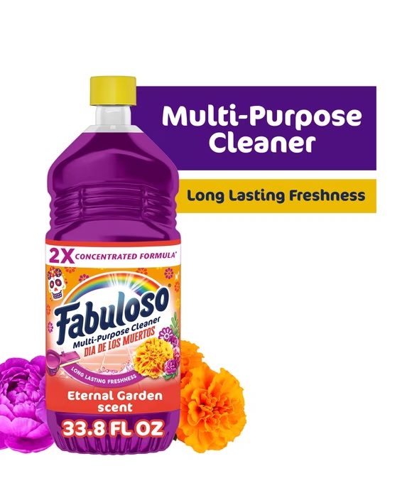 Fabuloso 2X Limited Edition Dia de los Muertos Multi-Purpose Cleaner, Garden Scent, 33.8 fl oz