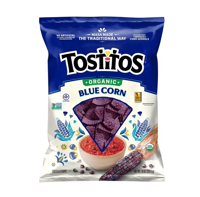 Tostitos Organic Blue Corn Tortilla Chips, 10 oz