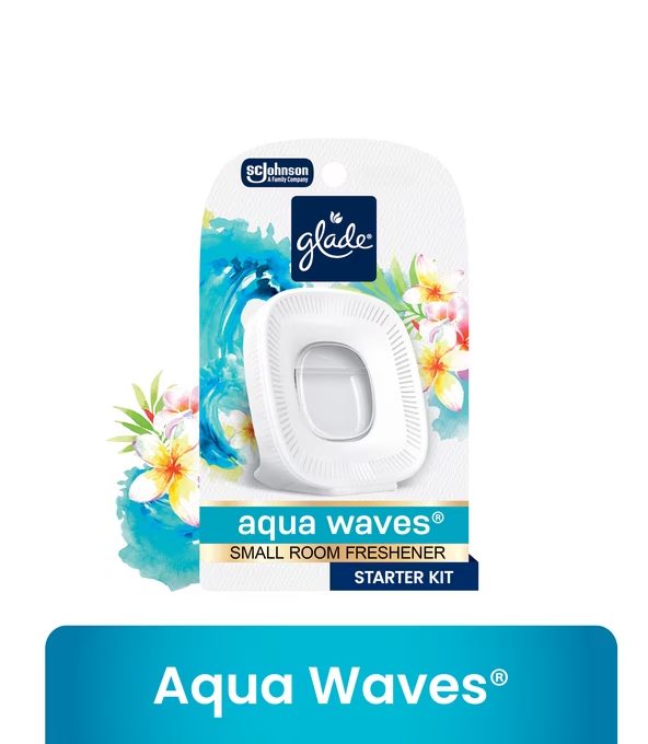 Glade® Small Room Freshener Starter Kit, Aqua Waves, 1 Device + 1 Refill, 0.25 fl oz