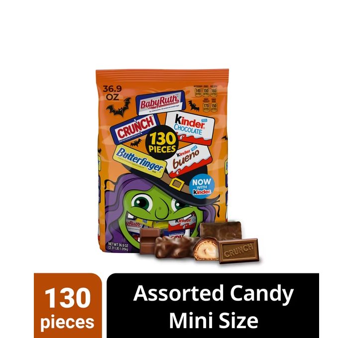 Butterfinger, CRUNCH, Baby Ruth & More Halloween Candy Chocolate-y, 36.9 oz