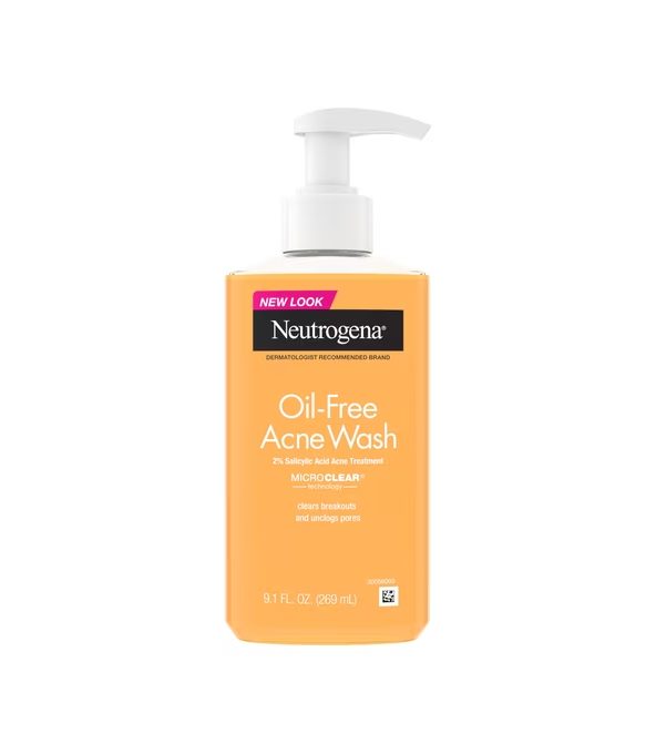 Neutrogena Oil-Free Acne Face Wash, Salicylic Acid Facial Cleanser & Acne Treatment, 9.1 fl oz