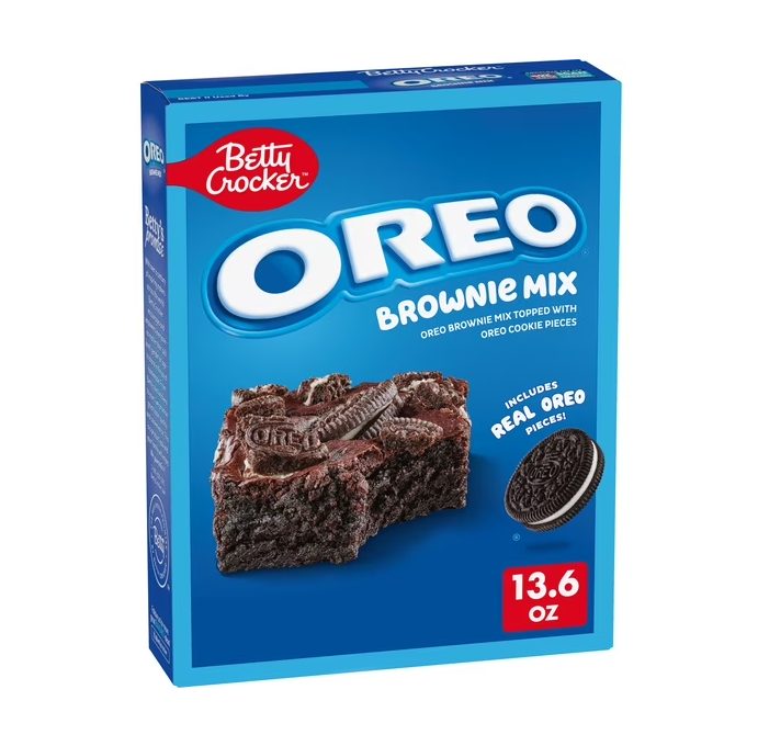 Betty Crocker OREO Brownie Mix, OREO Brownie Mix Topped With OREO Cookie Pieces, 13.6 oz
