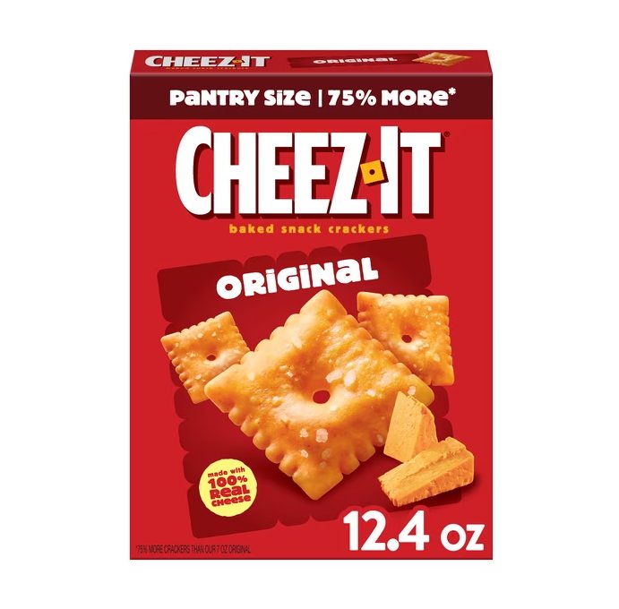 Cheez-It Original Baked Snack Crackers, Lunch Snacks, 12.4 oz
