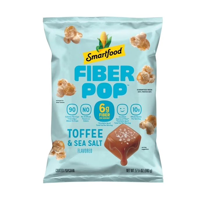 Smartfood FiberPop Toffee & Sea Salt 5.75OZ