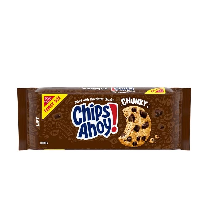 CHIPS AHOY! Chunky Fudgy Chocolate Chip Cookies, Family Size, 18 oz