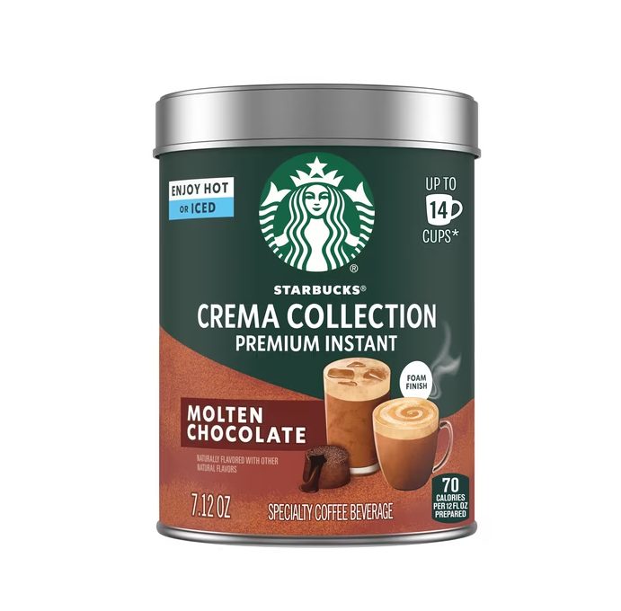 Starbucks Crema Collection Premium Instant Molten Chocolate Flavored Coffee, 7.12 oz