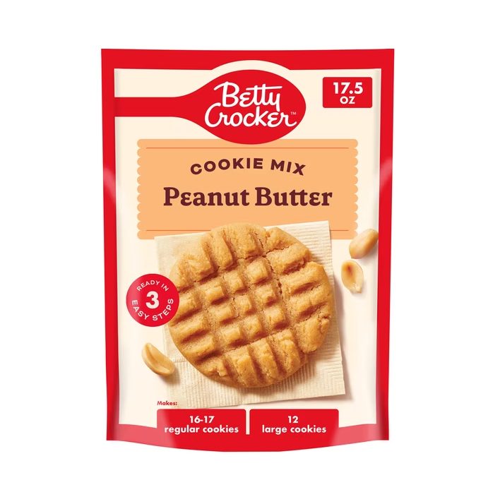 Betty Crocker Peanut Butter Cookies, Cookie Baking Mix, 17.5 oz