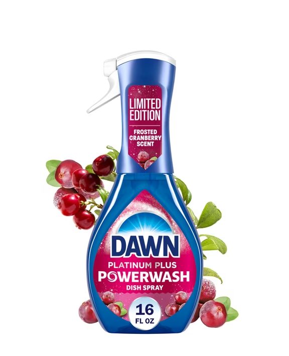 Dawn Powerwash Spray, Dish Soap, Dishwashing Liquid, Cranberry Scent, 1 Starter Kit, 16 fl oz