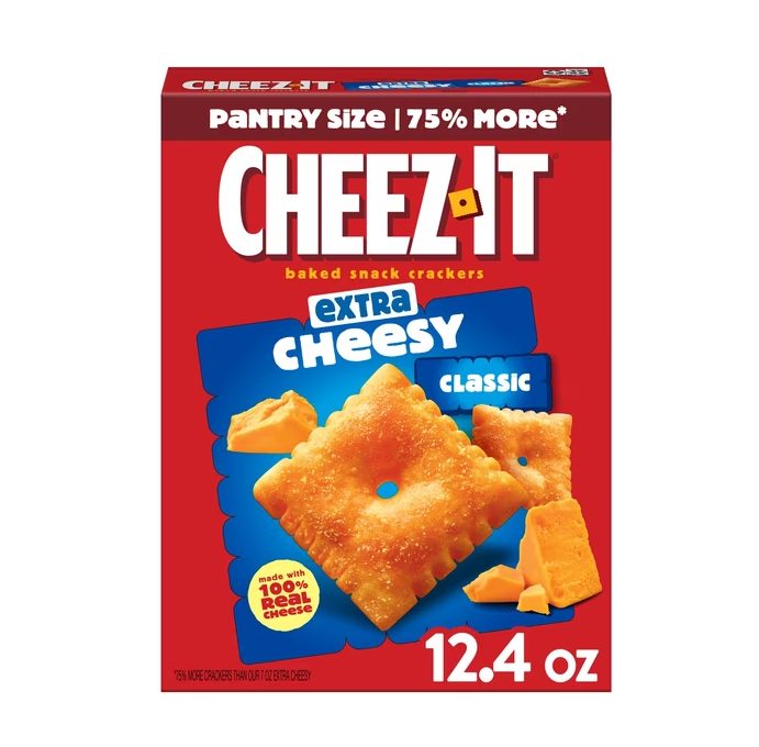 Cheez-It Extra Cheesy Cheese Crackers, Baked Snack Crackers, 12.4 oz