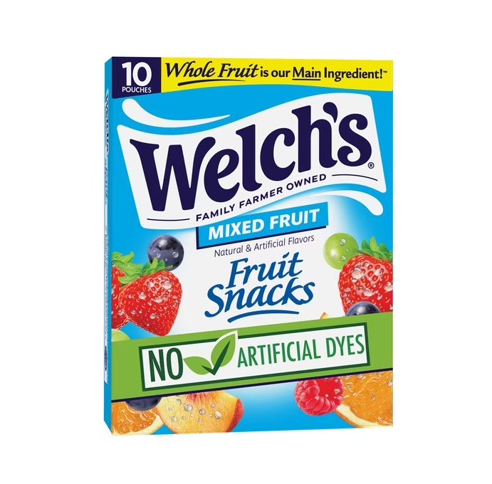 Welch's Fruit Snacks, Mixed Fruit, Soft Kids Snacks, 0.8 oz, 10 Count