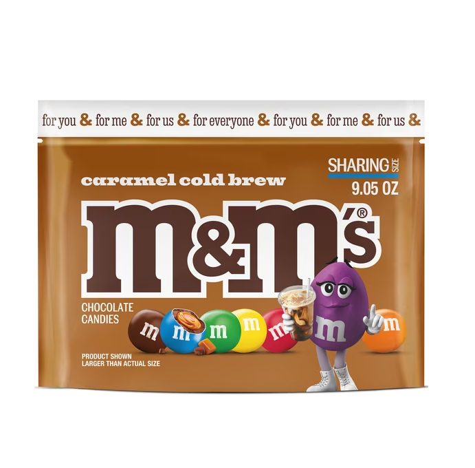 M&M'S Caramel Cold Brew Chocolate Candy, Sharing Size - 9.05 oz Bag