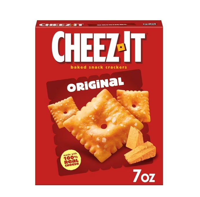 Cheez-It Original Baked Snack Crackers, Lunch Snacks, 7 oz