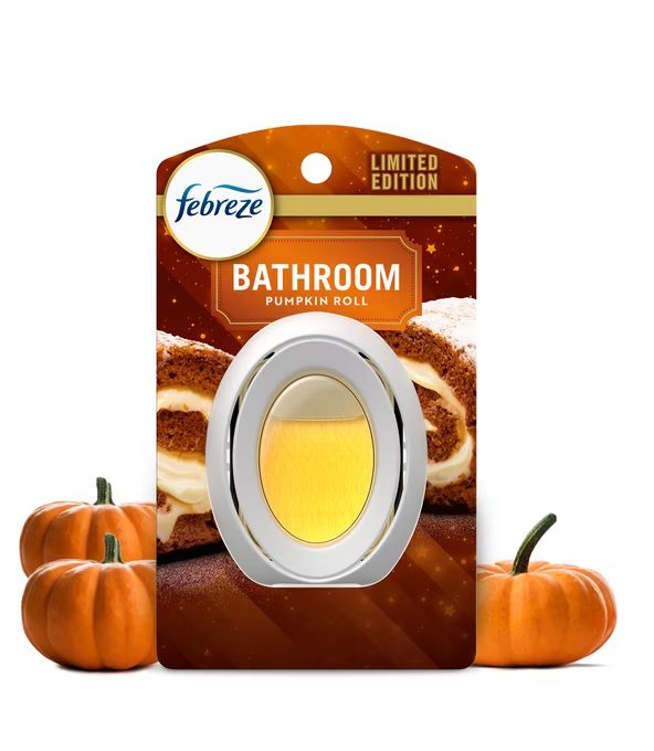 Febreze Bathroom Air Freshener, Odor-Fighting, Pumpkin Roll Scent, 1 Count