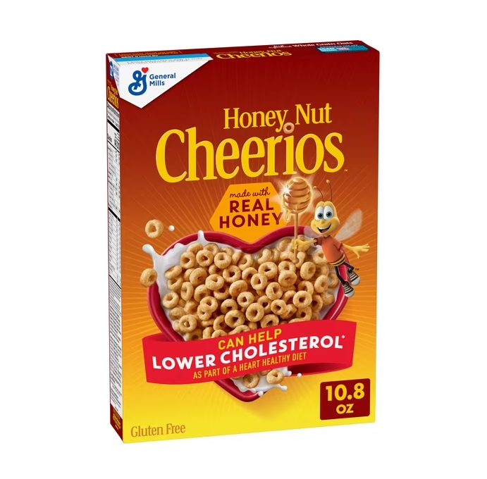 Honey Nut Cheerios, Heart Healthy Gluten Free Breakfast Cereal, 10.8 oz