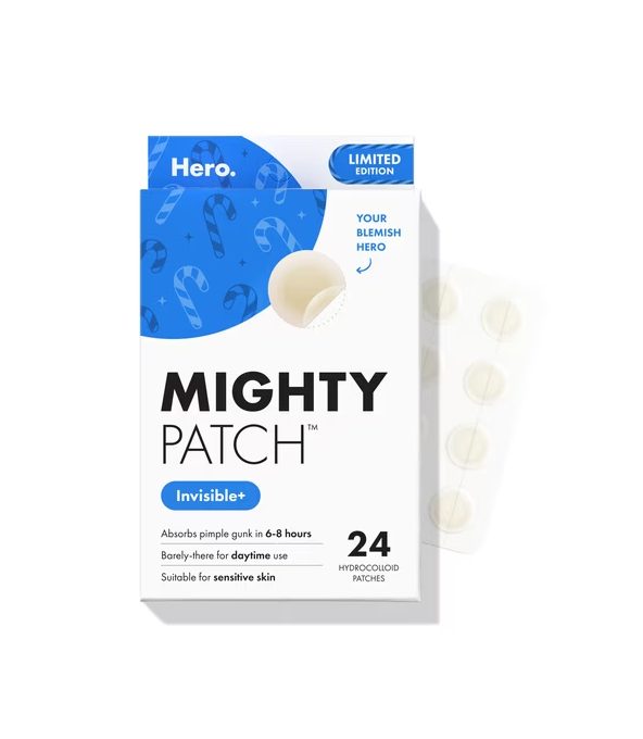 Hero Cosmetics Mighty Patch Invisible, Daytime Hydrocolloid Acne Pimple Patch, 24 Count