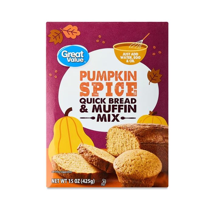Great Value Pumpkin Spice Quick Bread & Muffin Mix, 15 oz