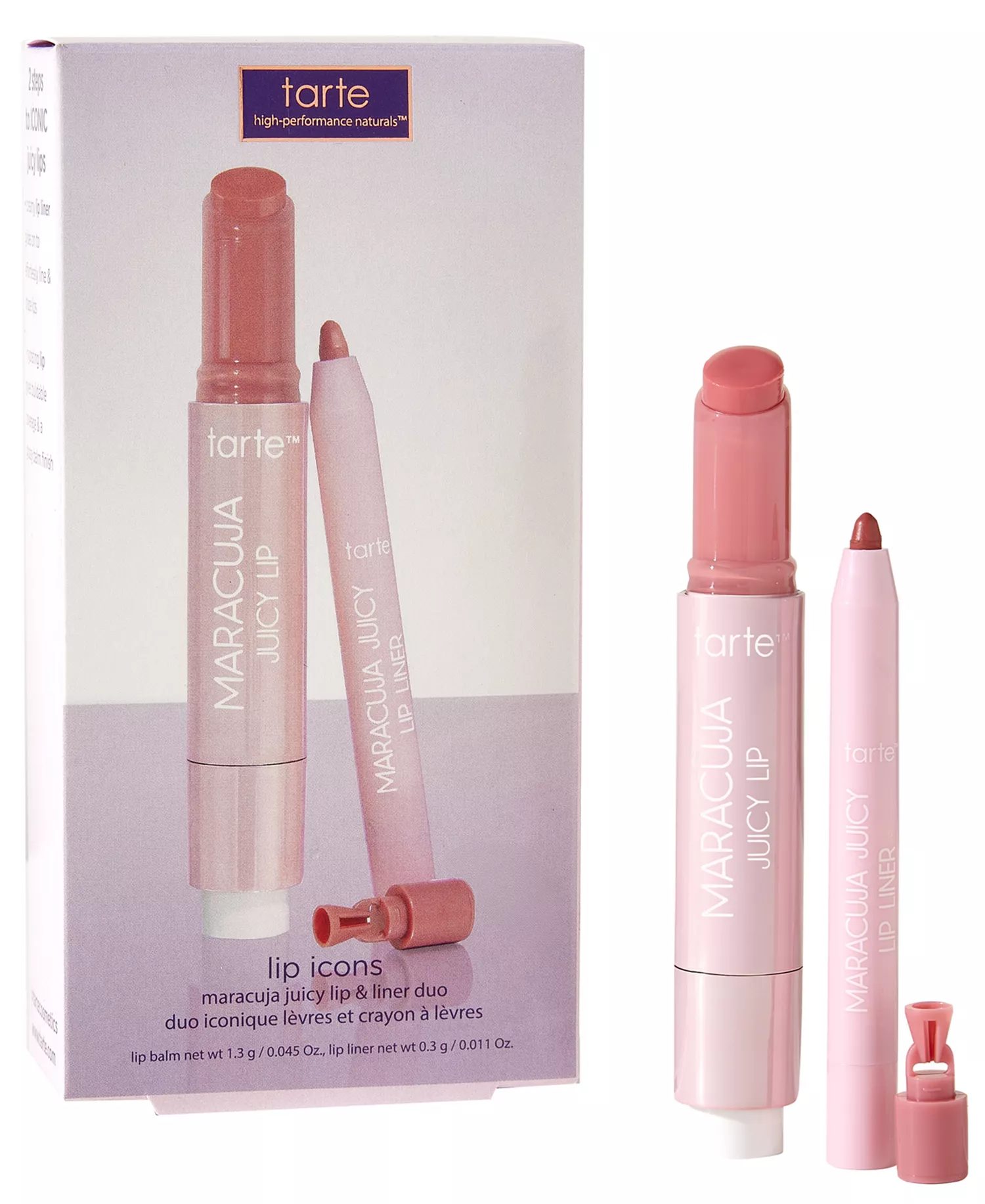 Tarte 2-Pc. Lip Icons Maracuja Juicy Lip Balm and Liner Duo Set