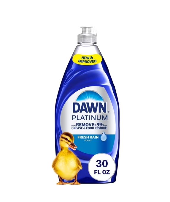 Dawn Platinum Dish Soap, Dishwashing Liquid, Fresh Rain, 30 fl oz