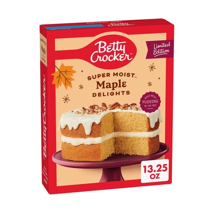Betty Crocker Delights Super Moist, Maple Cake Mix, Limited Edition, 13.25 oz