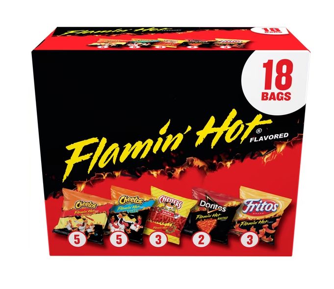 Frito-Lay Flamin' Hot Mix Variety pack Snack Chips, 18 Count Multipack