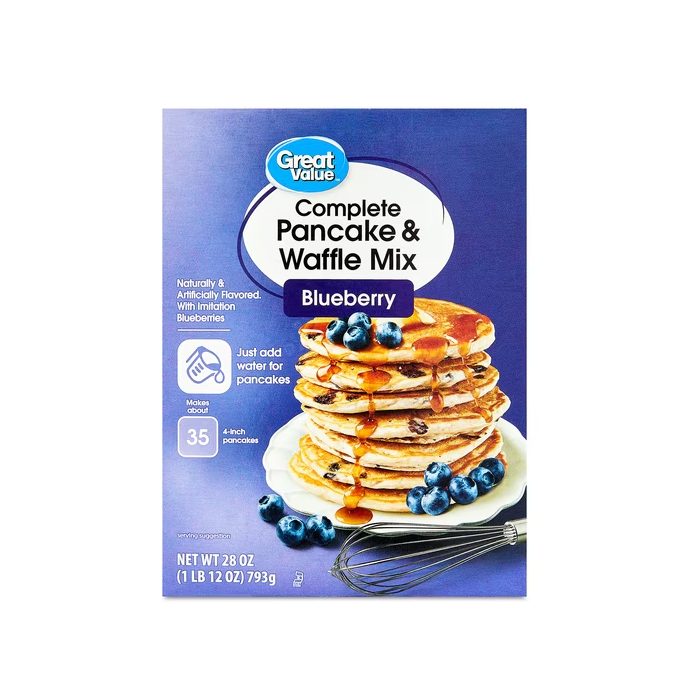 Great Value Complete Blueberry Pancake & Waffle Mix, 28 oz