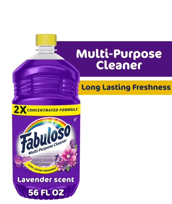 Fabuloso 2X Multi-Purpose Cleaner, No Rinse Floor Cleaner, Lavender Scent, 56 fl oz