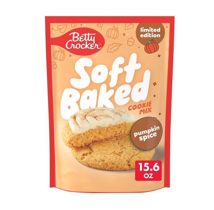 Betty Crocker Soft Baked Cookie Mix, Pumpkin Spice Flavored, Limited Edition, 15.6 oz