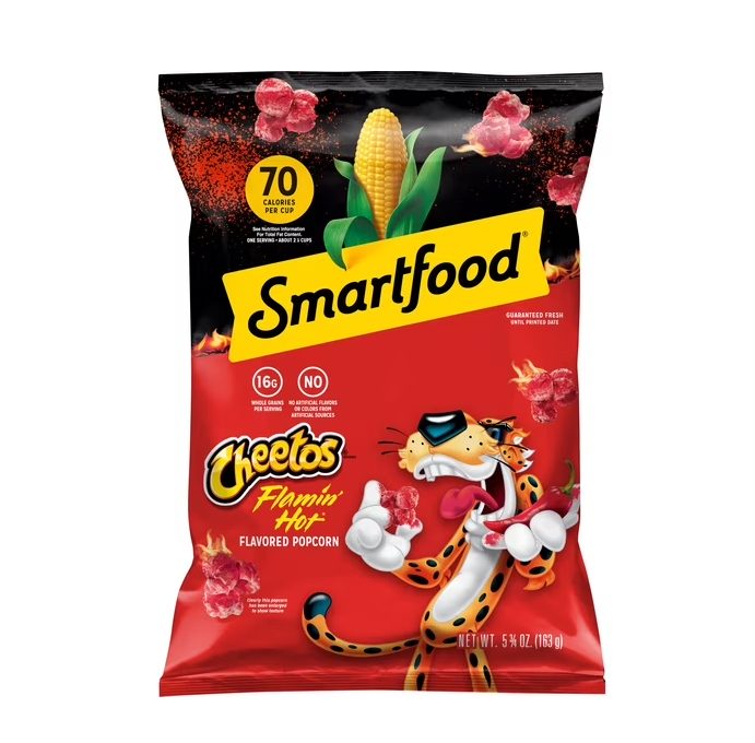 Smartfood No Artificial Colors or Flavors Cheetos Flamin’ Hot Popcorn Bag, 5.75 oz