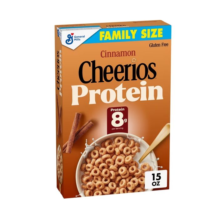 Cheerios Protein Cereal, Cinnamon, 8g Protein, Family Size, 15 oz