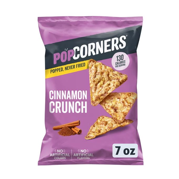 PopCorners No Artificial Colors or Flavors Cinnamon Crunch Popped Corn Chips Bag, 7 oz
