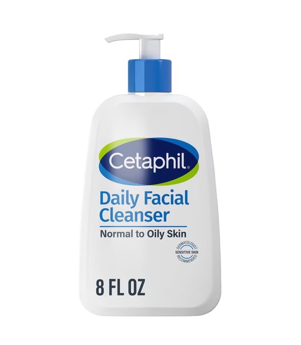 Cetaphil Daily Facial Cleanser Face Wash for Sensitive, Normal to Oily Skin, 8 fl oz