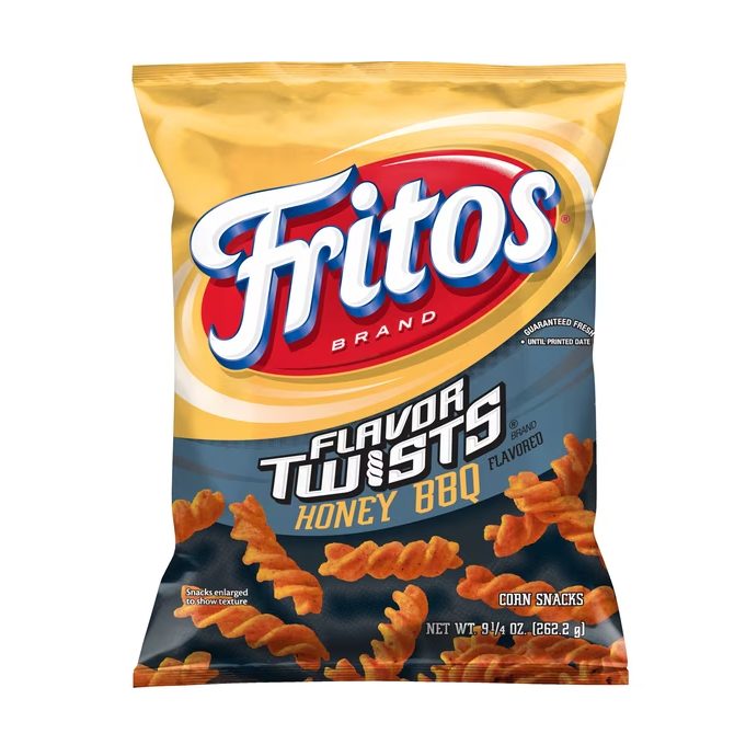 Fritos Flavor Twists Honey BBQ Flavor Corn Snacks, 9.25 Ounce Bag