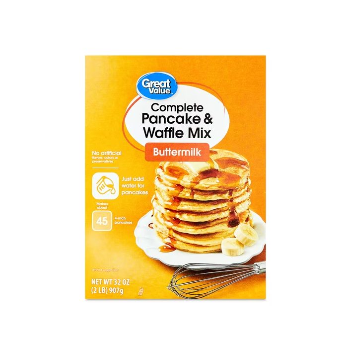 Great Value Complete Pancake & Waffle Mix, Buttermilk, 32 oz
