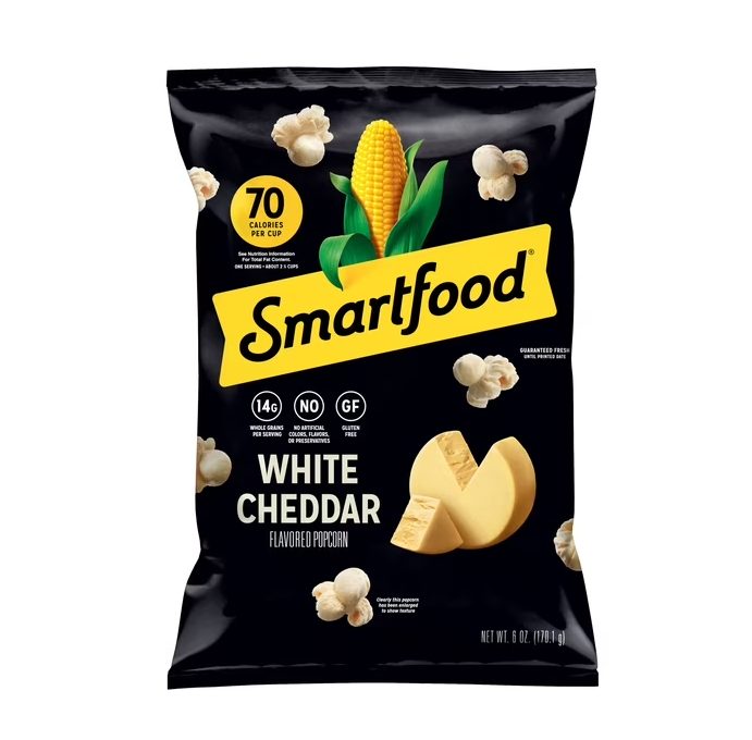 Smartfood Gluten Free, No Artificial Colors White Cheddar Popcorn Bag, 6 oz