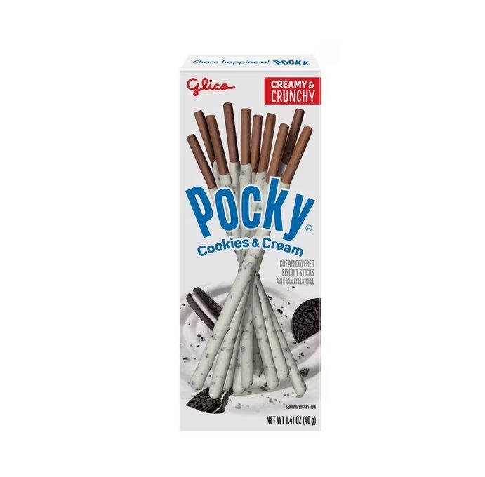 Glico Pocky Biscuit Sticks, Cookies & Cream, 1.41 Oz