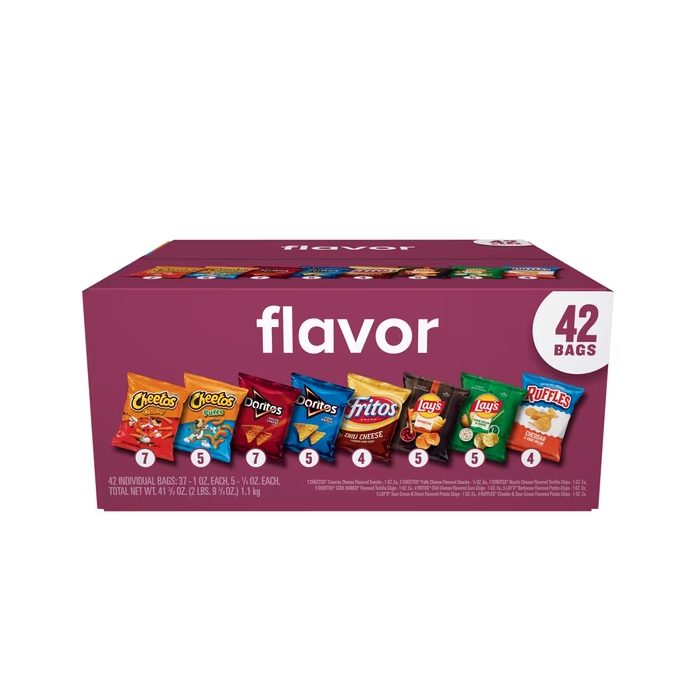 Frito-Lay Flavor Mix Variety Pack Snack Chips, 42 Count Multipack