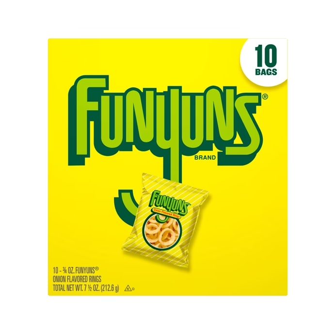 Funyuns Onion Ring Flavored Snack Chips, 10 Count Multipack