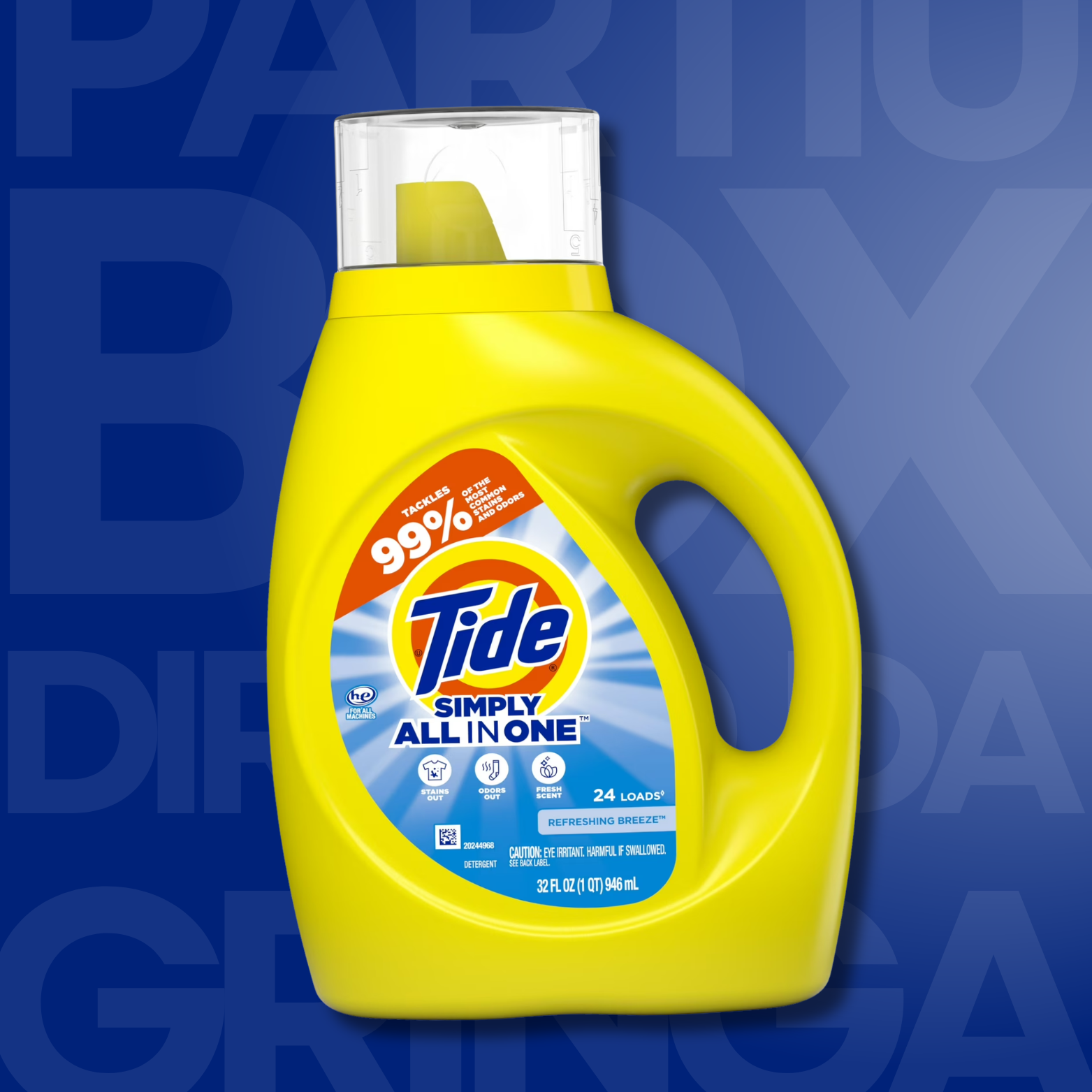 Tide Simply Liquid Laundry Detergent, Refreshing Breeze | 24 Loads, 32 fl oz