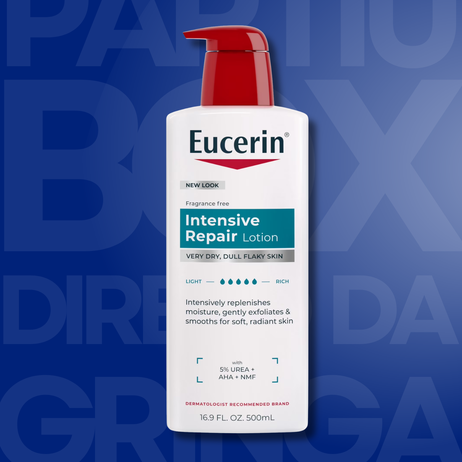 Eucerin Intensive Repair Body Lotion for Dry, Flaky Skin, 16.9 fl oz Pump Bottle